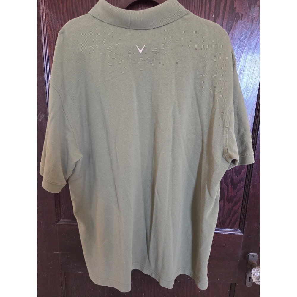 Callaway Mens Golf Polo Shirt Size XL Green Short Sleeve Collared‎ Button Cotton - Picture 7 of 11